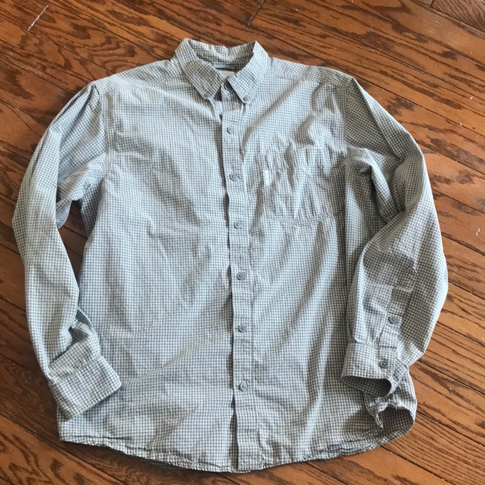Like New Men’s Large Gray Plaid Columbia LS Shirt